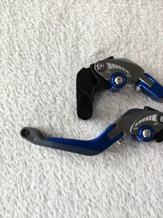 Adjustable CNC Levers for Yamaha R15 Blue/Black