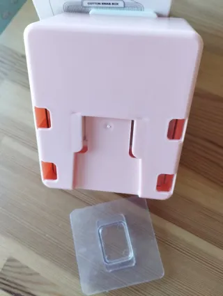 Organizador de bastoncillos de algodón rosa