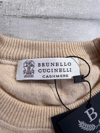 Maglione Brunello Cucinelli cashmere righe rosa