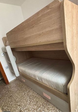 Cama Trilitera Madera Clara
