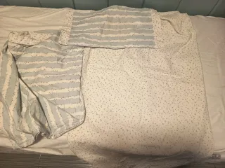 Funda nórdica Burrito Blanco Rayas para cuna