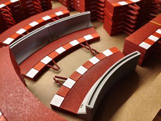 Pianos Scalextric (pista gris) en 3D