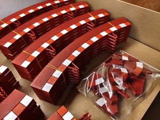 Pianos Scalextric (pista gris) en 3D