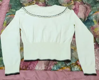 Jersey Zara cuello Peter Pan lazo