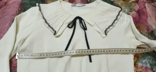 Jersey Zara cuello Peter Pan lazo