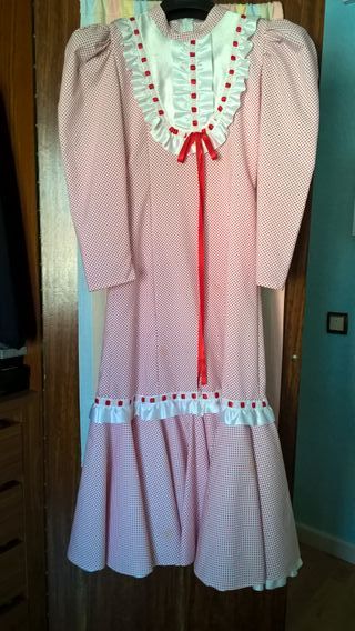 Traje Chulapa Niña Rojo y Blanco