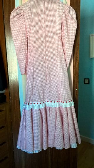 Traje Chulapa Niña Rojo y Blanco