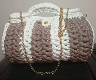 Borsa fatta a mano a righe