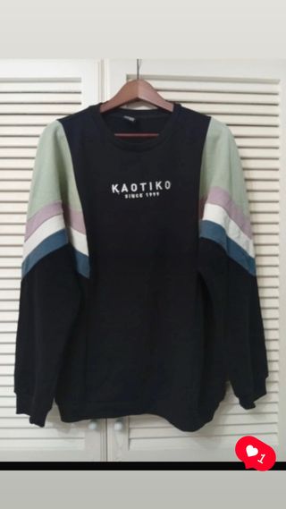 Sudadera Kaotiko Negra Multicolor
