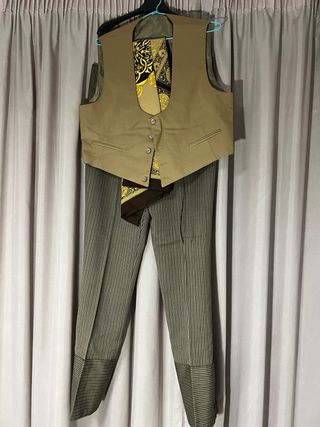 Traje campero 3 piezas marrón