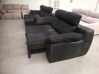 Sofá 4+3 plazas negro