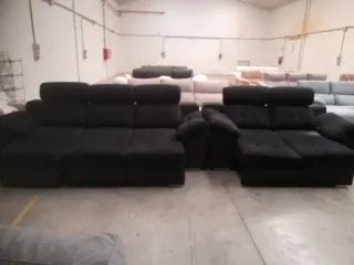 Sofá 4+3 plazas negro