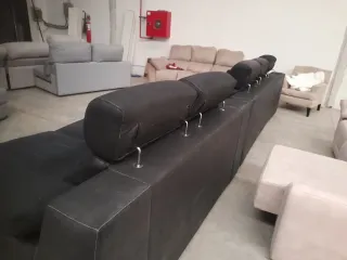 Sofá 4+3 plazas negro