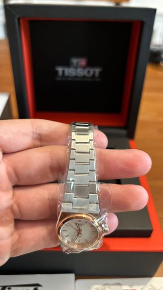 Tissot PRX 25mm Blanco y Oro Rosa