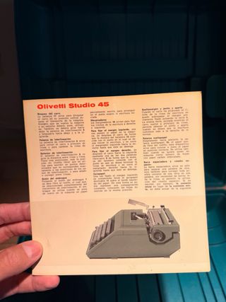 Olivetti Studio 45 Máquina de Escribir Turquesa