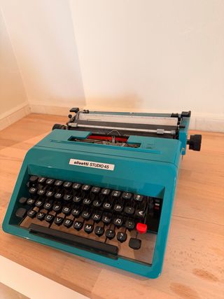Olivetti Studio 45 Máquina de Escribir Turquesa