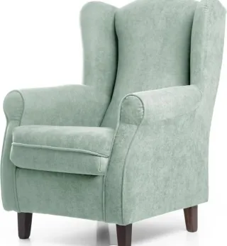 Sillón de tela verde