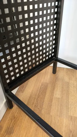 Mesa alta mostrador acero negro y madera