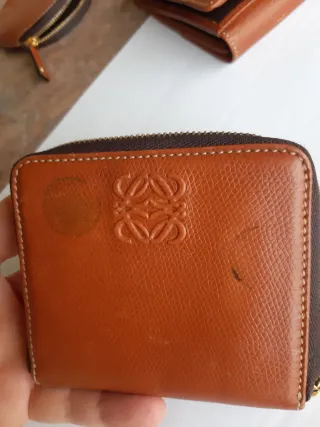 3 Monederos Loewe Piel Marrón