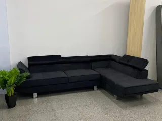 Sofá chaise longue negro - hacemos envíos NUEVO