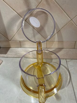 Formaggiera Guzzini plastica trasparente gialla