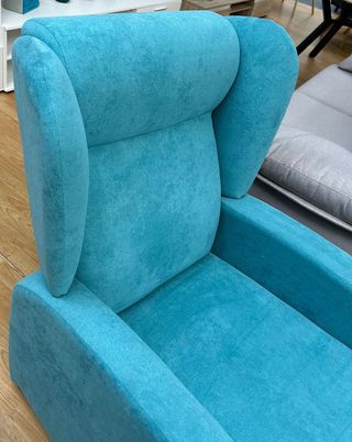 Sillón reclinable azul