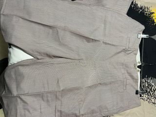 Traje campero rayas burdeos/marrón