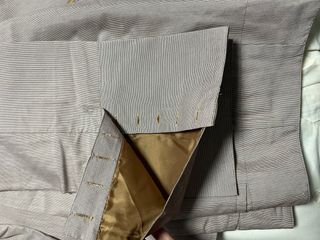 Traje campero rayas burdeos/marrón