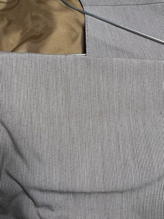 Traje campero rayas burdeos/marrón