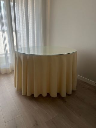 Mesa camilla redonda de madera 110