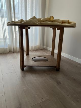 Mesa camilla redonda de madera 110