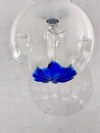 Lampadario Vetro Soffiato Murano Globo Blu