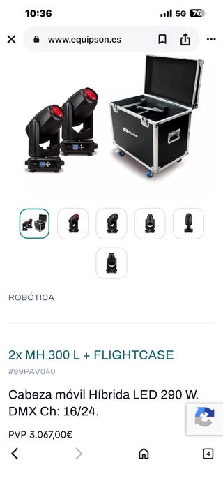 BeamZ Pro IGNITE400 Cabeza Móvil LED BSW