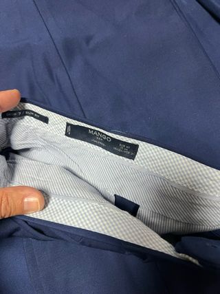 Traje azul marino Mango