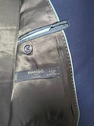 Traje azul marino Mango