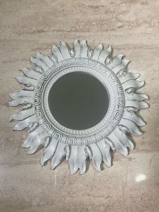 Espejo Sol Blanco Roto