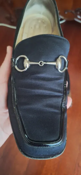 Mocassini Gucci Pelle/Raso di seta/Nero 38.5