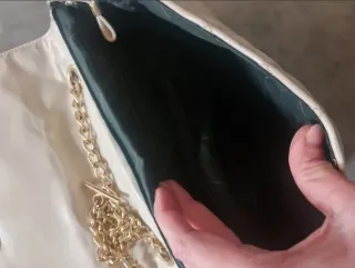 Elegante Borsa Imbottitura Beige Vintage