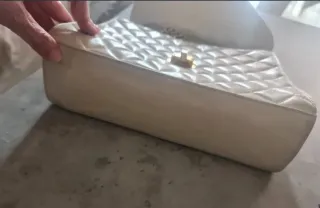 Elegante Borsa Imbottitura Beige Vintage