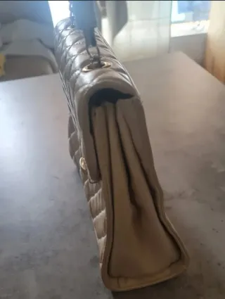 Elegante Borsa Imbottitura Beige Vintage