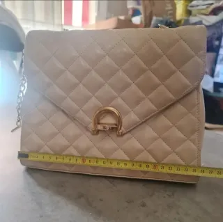 Elegante Borsa Imbottitura Beige Vintage