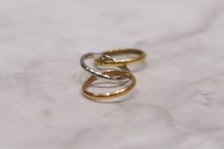 Colgante Alianzas Tricolor, Oro 18K/1.4g