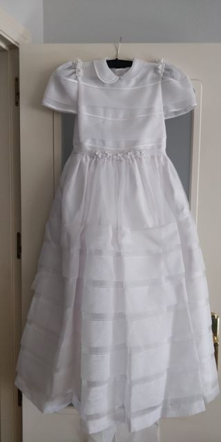 Vestido Primera Comunión Niña Blanco Talla 115