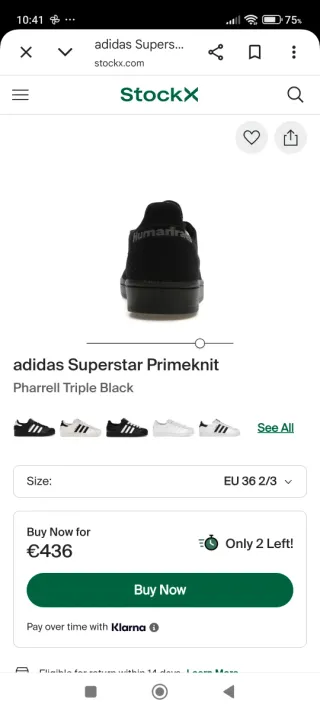 Adidas Superstar Pharrell Triple Black Talla 38