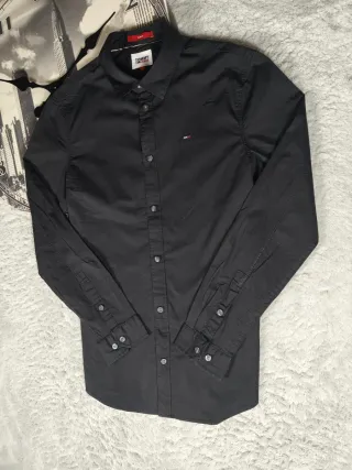 Camicia Tommy Hilfiger Slim Fit Uomo Nera