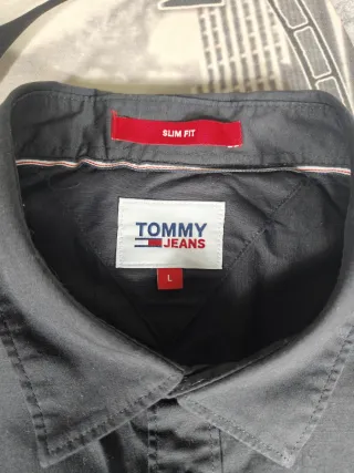 Camicia Tommy Hilfiger Slim Fit Uomo Nera