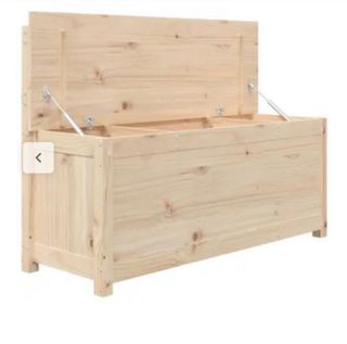 Banco de pino macizo blanco con almacenaje en baúl