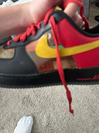 Nike Air Force 1 Zapatillas Negras Rojas