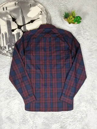 Camicia a quadri uomo Fred Perry rosso blu