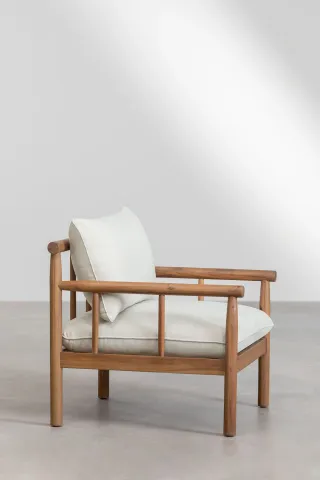 Sillón Madera Acacia Beige Sklum